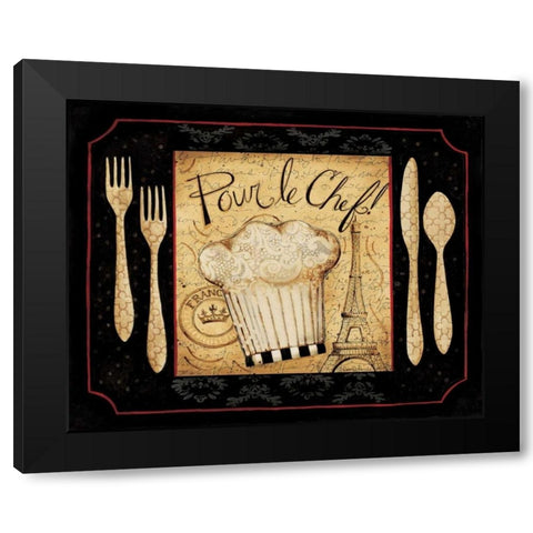 Pour Black Modern Wood Framed Art Print with Double Matting by DiPaolo, Dan