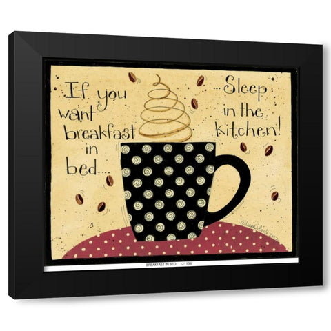 In Bed Black Modern Wood Framed Art Print with Double Matting by DiPaolo, Dan