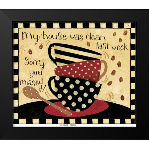 My House Black Modern Wood Framed Art Print by DiPaolo, Dan