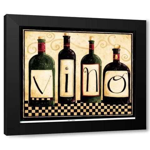 Vino Black Modern Wood Framed Art Print by DiPaolo, Dan