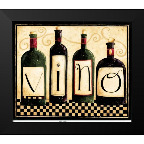 Vino Black Modern Wood Framed Art Print by DiPaolo, Dan
