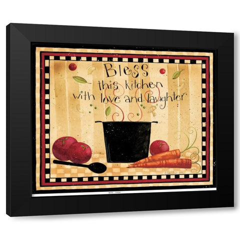 Bless Black Modern Wood Framed Art Print by DiPaolo, Dan