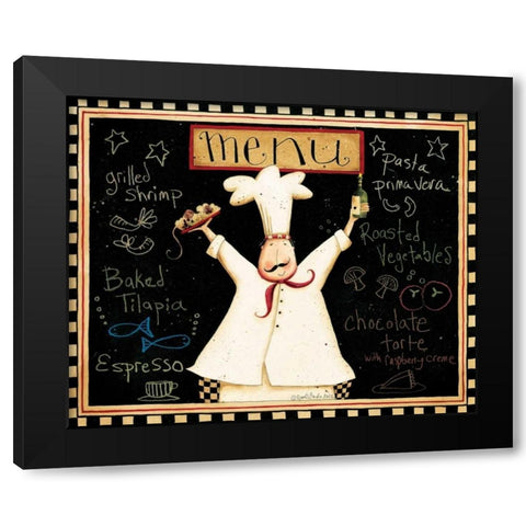 Menu Black Modern Wood Framed Art Print with Double Matting by DiPaolo, Dan