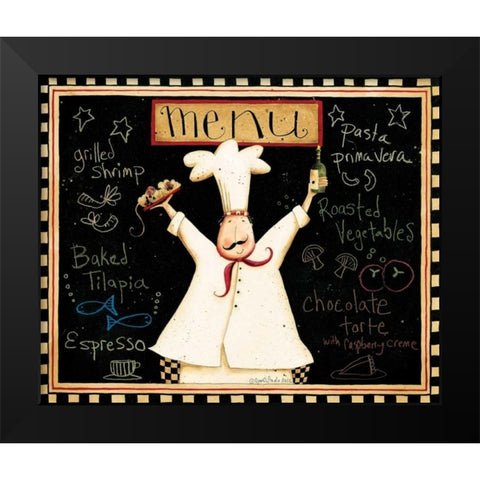 Menu Black Modern Wood Framed Art Print by DiPaolo, Dan