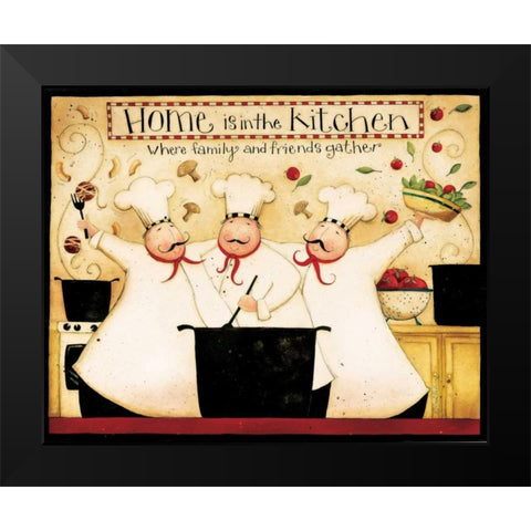 Home Cooking Black Modern Wood Framed Art Print by DiPaolo, Dan
