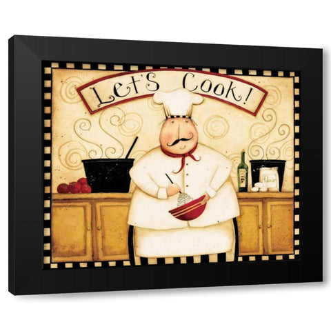 Cook With Me Black Modern Wood Framed Art Print by DiPaolo, Dan