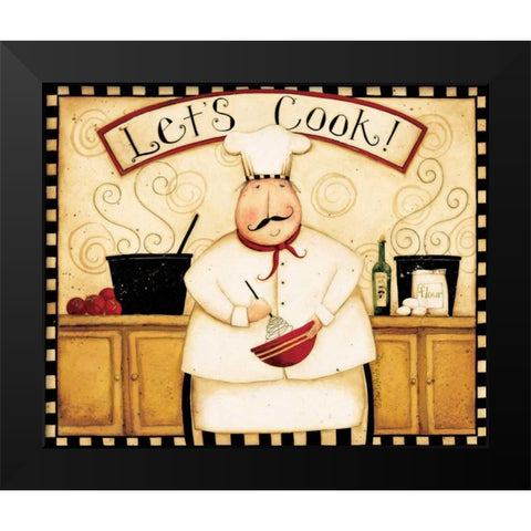 Cook With Me Black Modern Wood Framed Art Print by DiPaolo, Dan