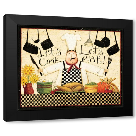 Get Cooking Black Modern Wood Framed Art Print by DiPaolo, Dan