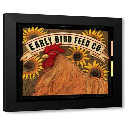 Early Bird Feed Co. Black Modern Wood Framed Art Print by DiPaolo, Dan