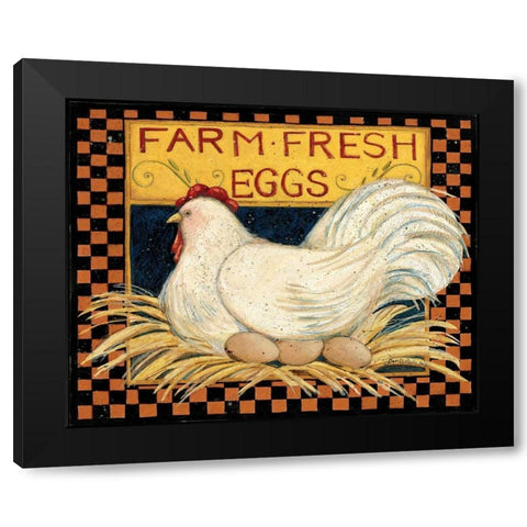 Fresh Eggs Black Modern Wood Framed Art Print by DiPaolo, Dan
