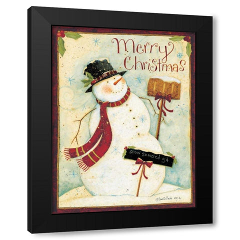 Snowmanship Black Modern Wood Framed Art Print with Double Matting by DiPaolo, Dan