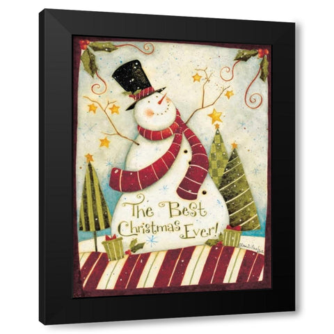 Snow Guy Black Modern Wood Framed Art Print with Double Matting by DiPaolo, Dan