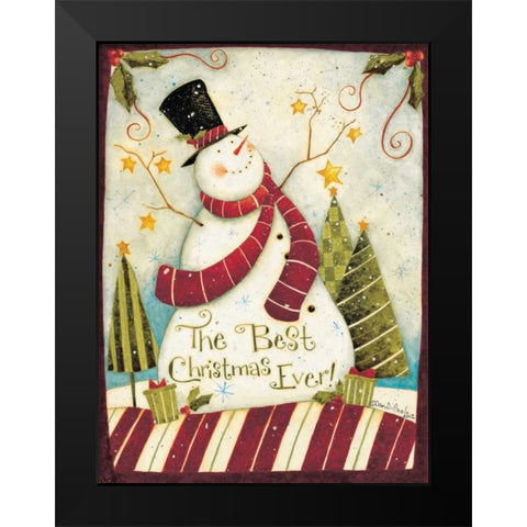 Snow Guy Black Modern Wood Framed Art Print by DiPaolo, Dan