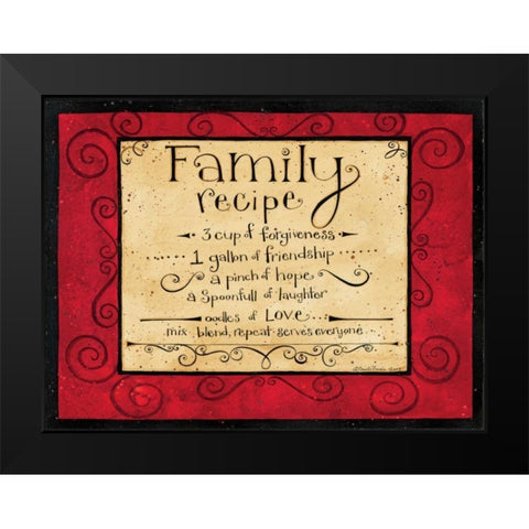 Family Recipe Black Modern Wood Framed Art Print by DiPaolo, Dan
