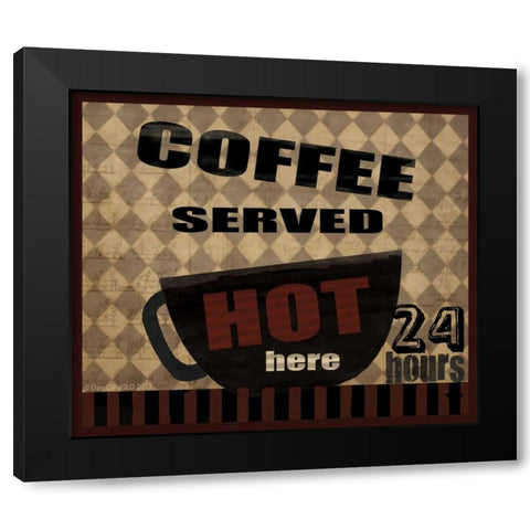 Served Hot Black Modern Wood Framed Art Print with Double Matting by DiPaolo, Dan