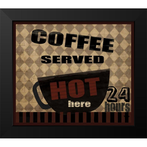 Served Hot Black Modern Wood Framed Art Print by DiPaolo, Dan