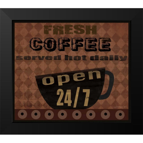 Fresh Coffee Black Modern Wood Framed Art Print by DiPaolo, Dan