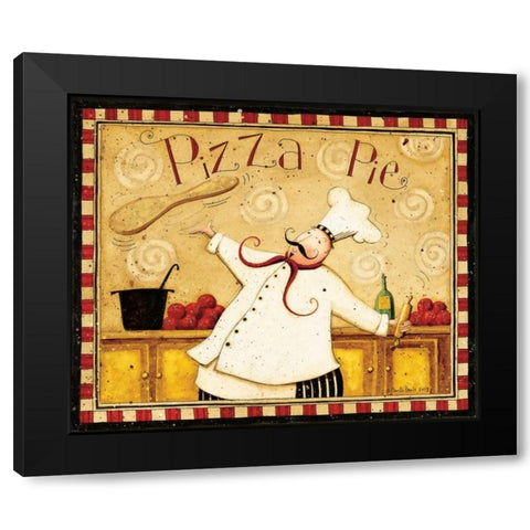Pizza Pie Black Modern Wood Framed Art Print by DiPaolo, Dan