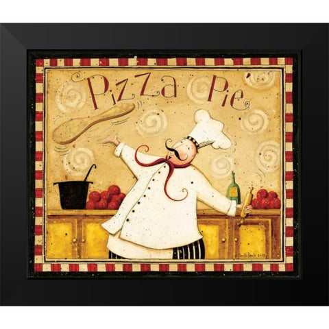 Pizza Pie Black Modern Wood Framed Art Print by DiPaolo, Dan