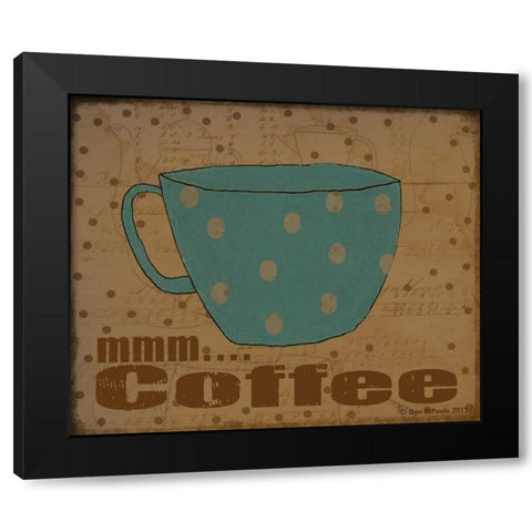 Coffee Brew Black Modern Wood Framed Art Print with Double Matting by DiPaolo, Dan