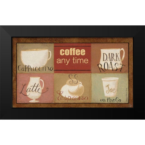 Maybe Tea Black Modern Wood Framed Art Print by DiPaolo, Dan