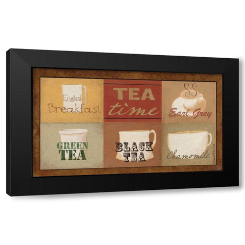 Tea Time 1 Black Modern Wood Framed Art Print by DiPaolo, Dan