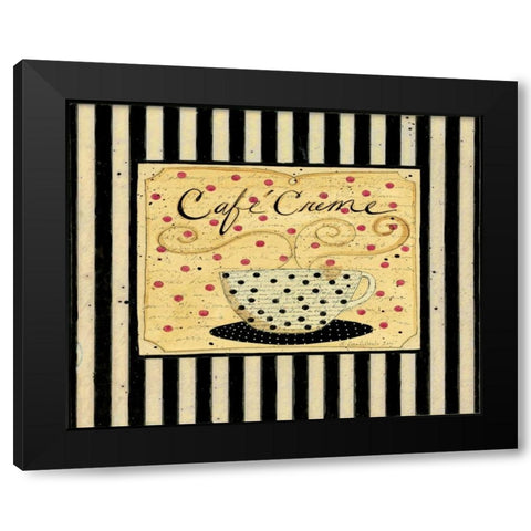Cream Stripes Black Modern Wood Framed Art Print with Double Matting by DiPaolo, Dan