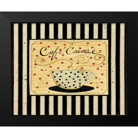 Cream Stripes Black Modern Wood Framed Art Print by DiPaolo, Dan