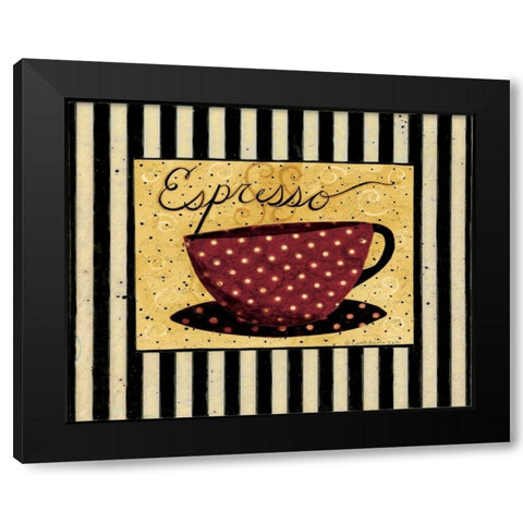 Espresso Stripes Black Modern Wood Framed Art Print by DiPaolo, Dan