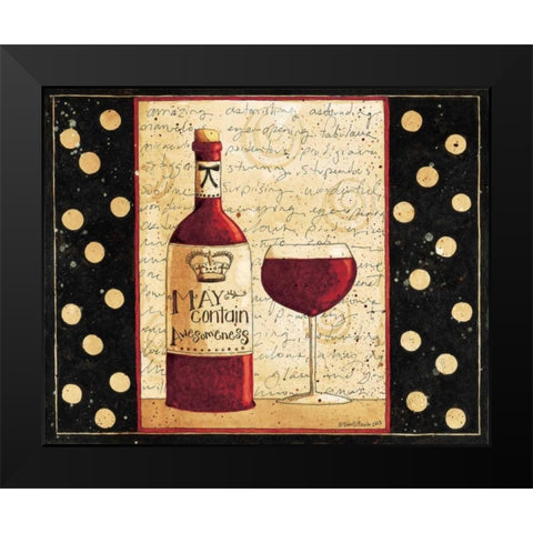 Contains Awesomeness Black Modern Wood Framed Art Print by DiPaolo, Dan