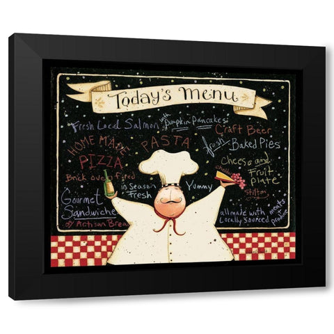 Todays Menu Black Modern Wood Framed Art Print by DiPaolo, Dan