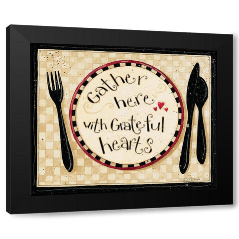 Gather Here Black Modern Wood Framed Art Print with Double Matting by DiPaolo, Dan