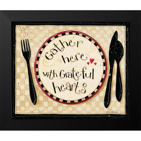 Gather Here Black Modern Wood Framed Art Print by DiPaolo, Dan