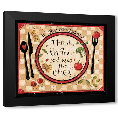 Thank A Farmer Black Modern Wood Framed Art Print by DiPaolo, Dan