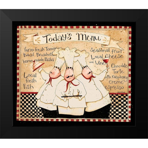 Todays Menu Black Modern Wood Framed Art Print by DiPaolo, Dan