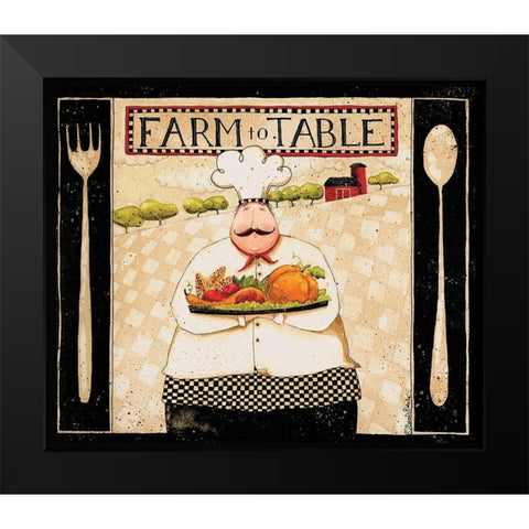 Farm To Table Black Modern Wood Framed Art Print by DiPaolo, Dan