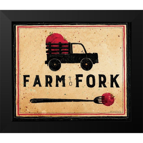 Farm To Fork Black Modern Wood Framed Art Print by DiPaolo, Dan
