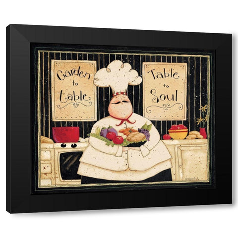 Garden To Table Black Modern Wood Framed Art Print by DiPaolo, Dan