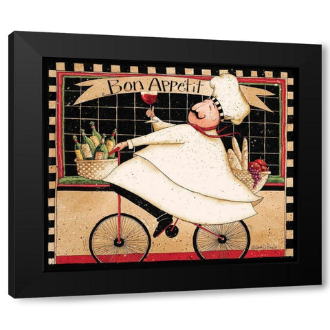 Bon Appetit Black Modern Wood Framed Art Print with Double Matting by DiPaolo, Dan