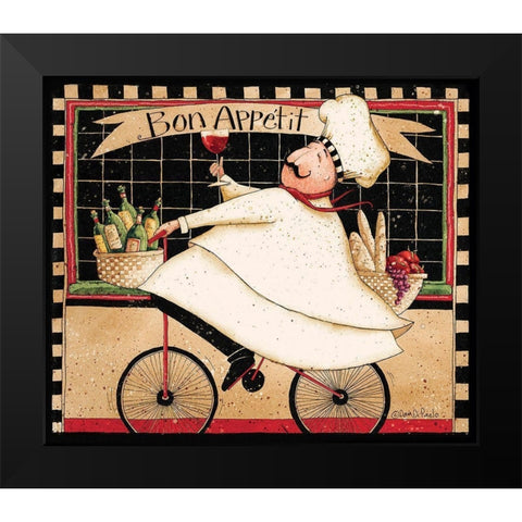 Bon Appetit Black Modern Wood Framed Art Print by DiPaolo, Dan