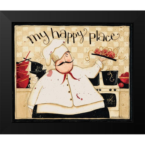My Happy Place Black Modern Wood Framed Art Print by DiPaolo, Dan