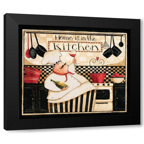 Home Is In The Kitchen Black Modern Wood Framed Art Print by DiPaolo, Dan