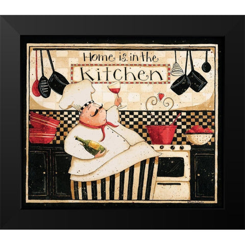 Home Is In The Kitchen Black Modern Wood Framed Art Print by DiPaolo, Dan