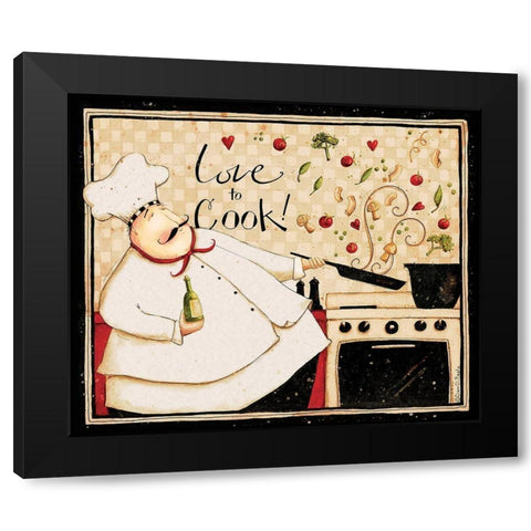 Love To Cook Black Modern Wood Framed Art Print with Double Matting by DiPaolo, Dan