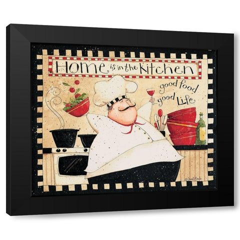 Home Is In The Kitchen Black Modern Wood Framed Art Print by DiPaolo, Dan