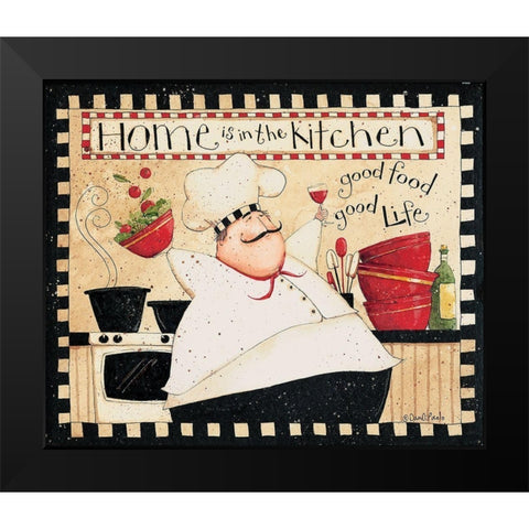 Home Is In The Kitchen Black Modern Wood Framed Art Print by DiPaolo, Dan