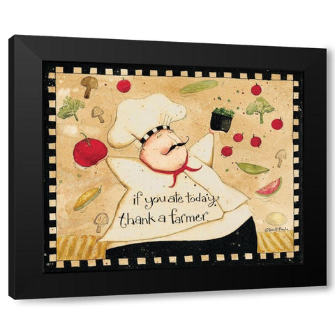 Thank A Farmer Black Modern Wood Framed Art Print by DiPaolo, Dan