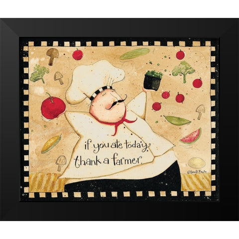 Thank A Farmer Black Modern Wood Framed Art Print by DiPaolo, Dan