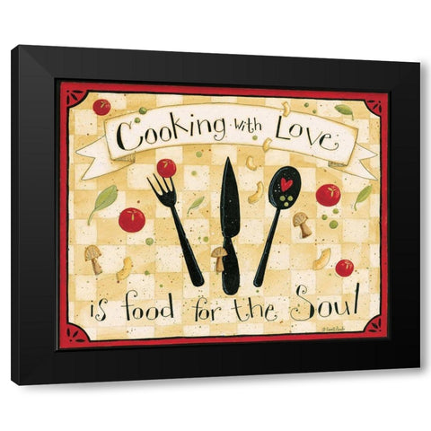 Cooking With Love Black Modern Wood Framed Art Print with Double Matting by DiPaolo, Dan