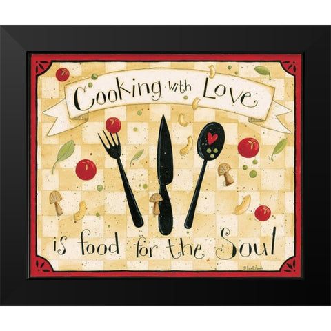 Cooking With Love Black Modern Wood Framed Art Print by DiPaolo, Dan